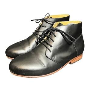 Nisolo Men's Emilio Black Leather Lace Up Chukka Boot Size 8 Classic